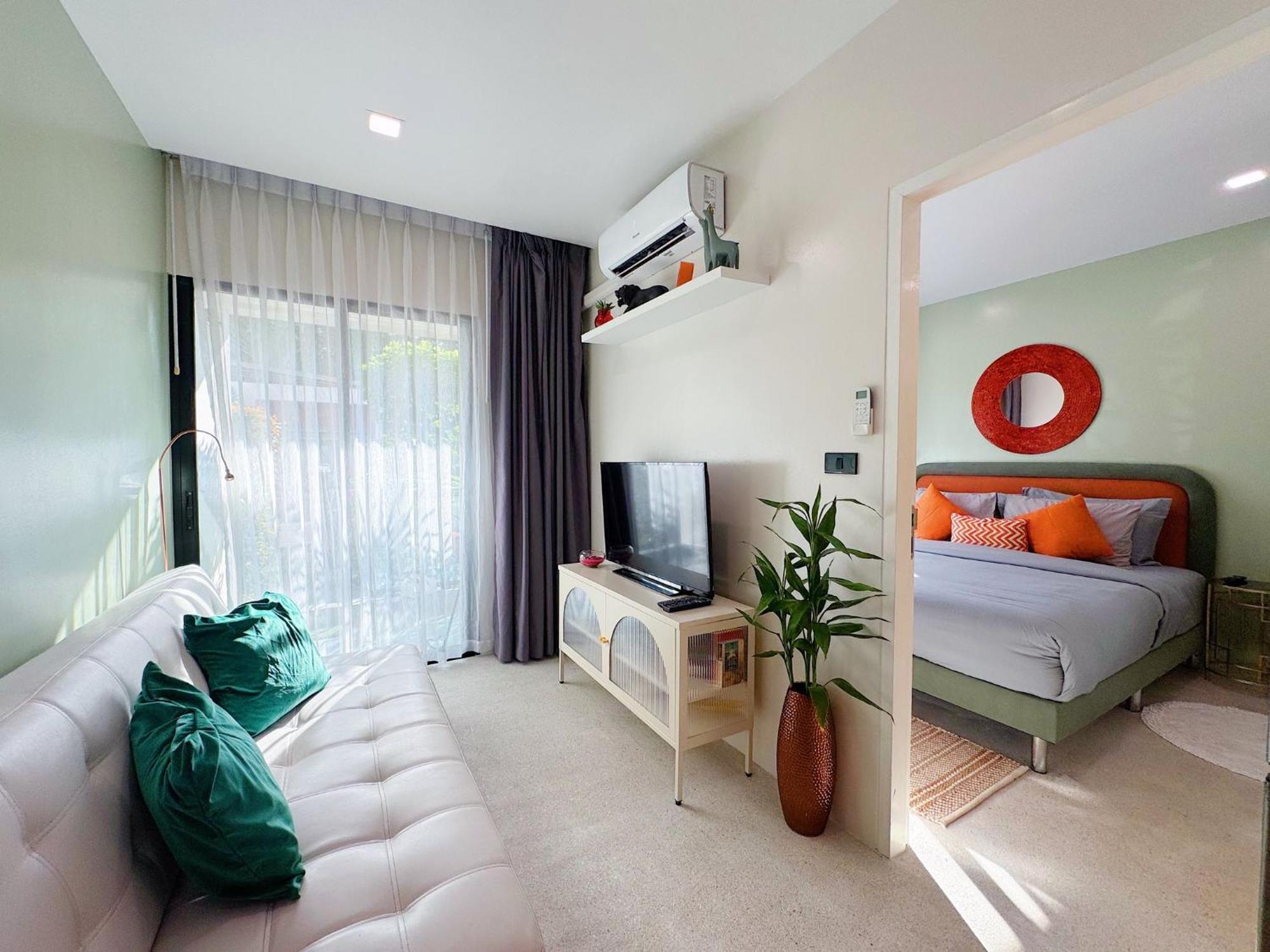 Green Home 1Br Terrace, Pool, Gym Near Nice Beach Nai Yang ภายนอก รูปภาพ